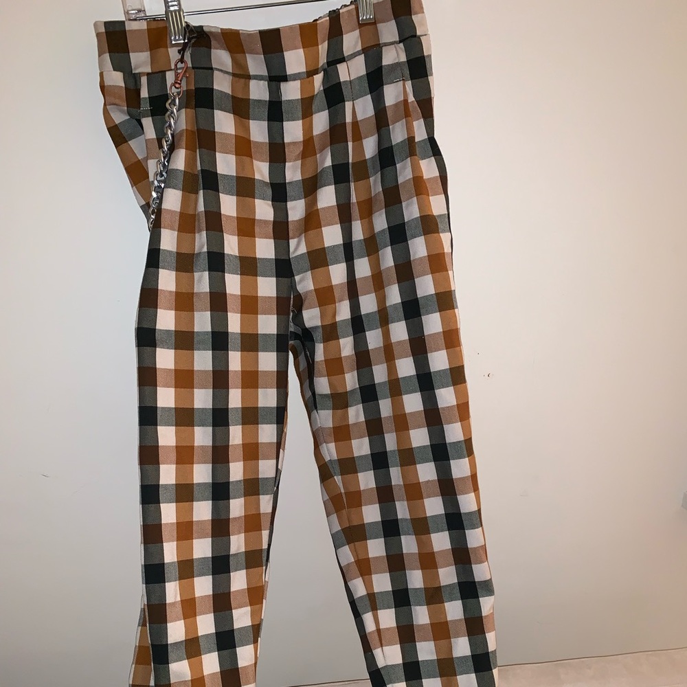 Plaid chain pant